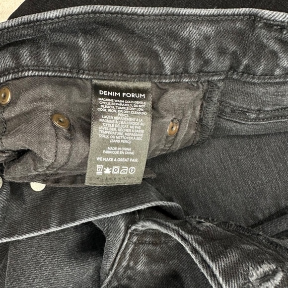 Denim Forum Aritzia The Yoko High Rise Slim Dark‎ Gray Wash Jean Size 26 - Picture 4 of 5